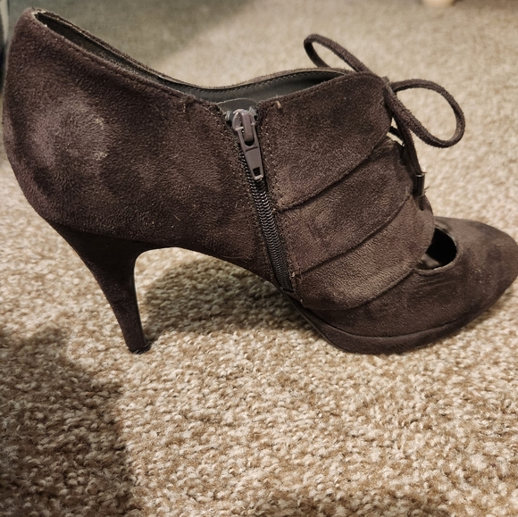 Impo Brown Lace Up Heels Booties Size 9.5 - Picture 9 of 13